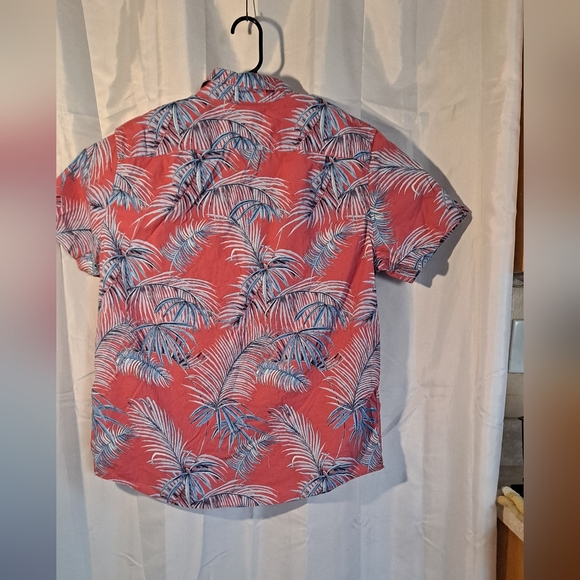 American Eagle Hawaiian Short Sleeve Button up men's shirt size XL Red & Blue - Picture 4 of 9